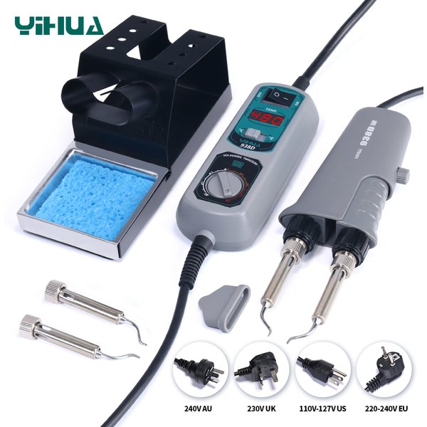 YIHUA 938D Tragbare Pinzette Lötstation 110 V 220 V Lötkolben Station Chip Entlöten Kit Set SMD Schweißgeräte