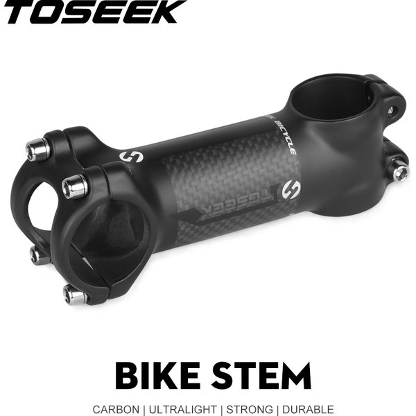 TOSEEK Bicycle Handlebar Stem 28.6-31.8mm Aluminum + Carbon Stem Angle6 17 Mtb Handlebar Stem MTB Stem Spare Parts For Bicycle