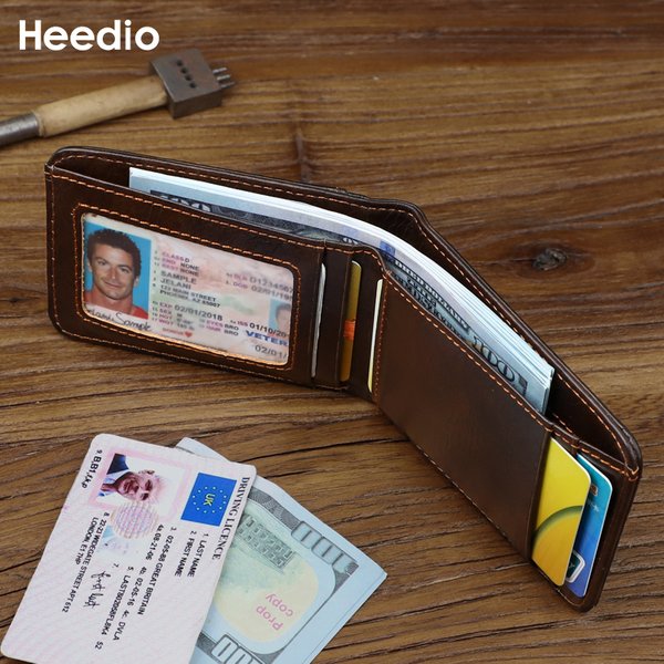 Portefeuille en cuir véritable pour hommes, petits porte-monnaie, Mini portefeuilles courts Ultra-fins, paquet de cartes bancaires, petit portefeuille