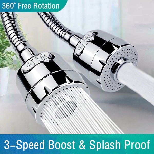 Robinet d'évier 2/3 Modes, Rotation à 360 degrés, Tube d'extension de filtre, robinet d'économie d'eau de douche, Gadgets de cuisine universels, accessoires