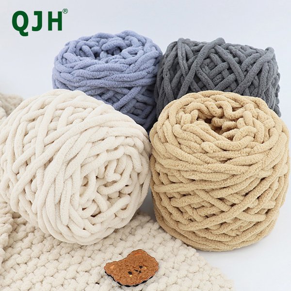 QJH (95g/3.5oz-50m/54 Yards) X 6PCS Chunky Baby Blanket Yarn - Super Soft Big Jumbo Blanket Yarn Knitting/Crochet
