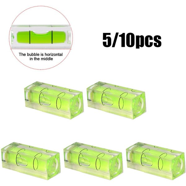 Mini rapporteur de niveau à bulle carré, 5/10 pièces, niveau de précision, niveau cylindrique, outils de mesure du niveau à perle horizontale