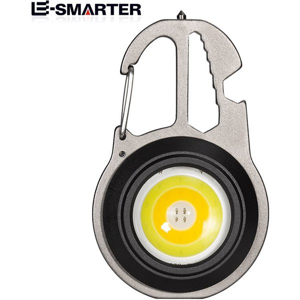 Super Mini leuchtende wiederauf ladbare LED-Lampe Multifunktion schlüssel ring Typ C Aufladen starkes Licht Outdoor tragbare Taschenlampe