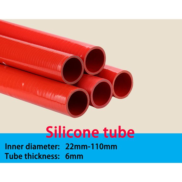 Tuyau/Tube en Silicone Droit Universel 22-110MM, Raccord en Caoutchouc pour Intercooler, Tuyau d'Admission d'Air Froid, Tuyau d'Admission Turbo pour Voiture, Rouge