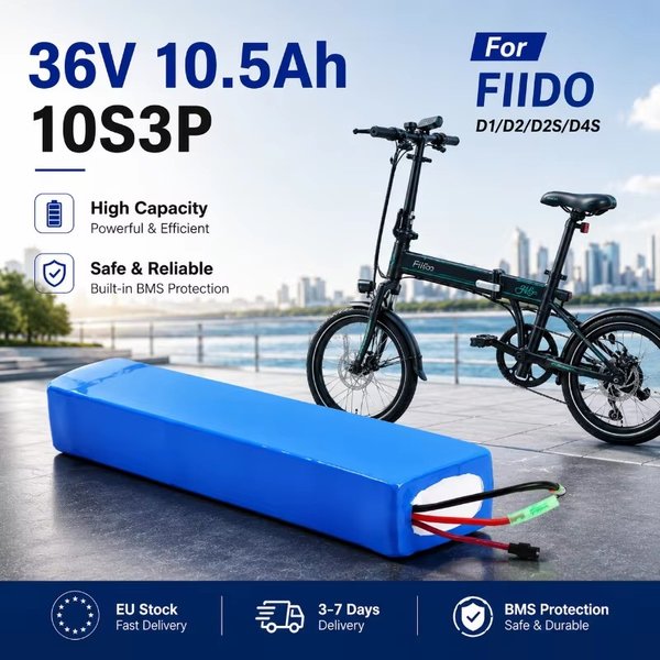 Ersatzakku für FIIDO D1 D2 D2S D4S 36V 14Ah 10S3P Lithium-Ionen Elektrofahrrad-Akku