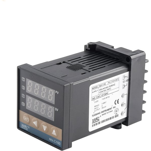 REX-C100 Digitaler PID-Temperaturregler Thermostat SSR-Ausgang Max.40A SSR-Relais K Thermoelementsonde Hohe Qualität