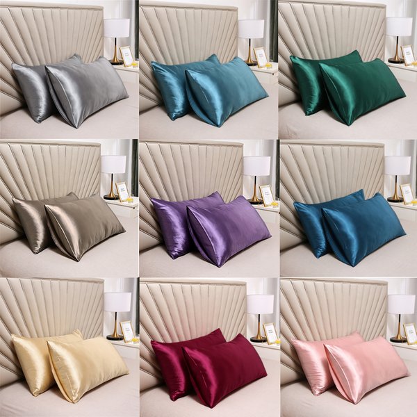 3 tailles 100% taie d'oreiller en soie taie d'oreiller soyeux Satin cheveux beauté taie d'oreiller confortable taie d'oreiller décor à la maison taies d'oreiller