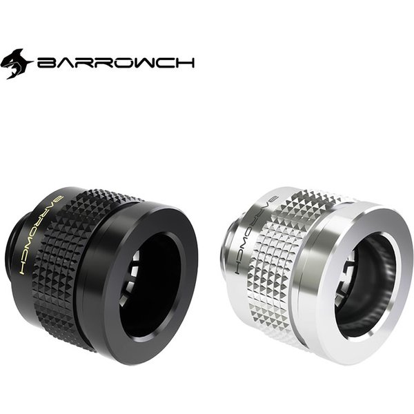 Barrowch g1/4 "od14mm 16mm Hartrohr Vielfraß Hand kompression armaturen für Computer, schwarz, silber, FBYKNF-14/6