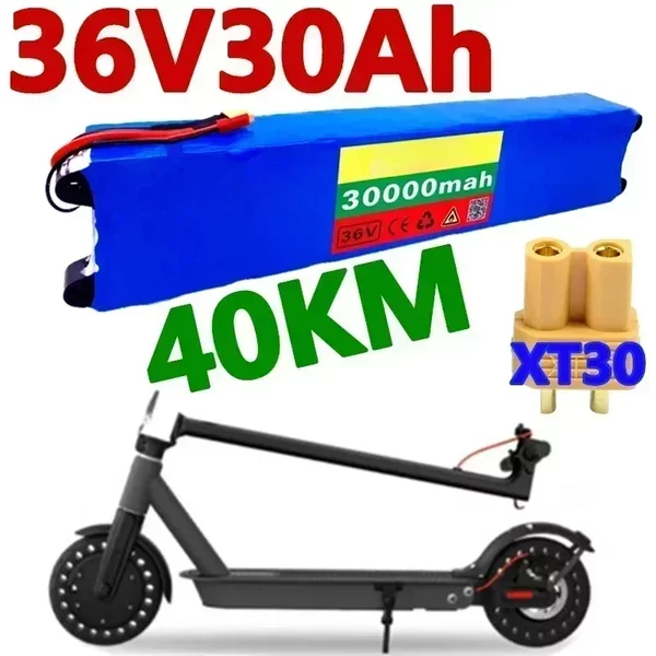 100% neuer originaler M365 36V 30Ah E-Scooter-Akku, 36V 30000mAh Elektroroller-Akku mit BMS-Leiterplatte