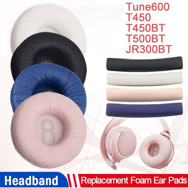 Oreillettes de remplacement, housses de coussinets, bandeau supérieur pour casque JBL T450BT T500BT Tune600 660 510BT, 70mm