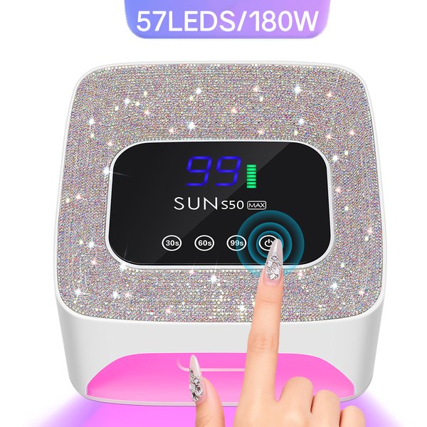 DianaBeauty 180W lampe à ongles UV LED Rechargeable 57 LEDS lampe de séchage de vernis Gel sans fil pour manucure outils de Salon professionnels