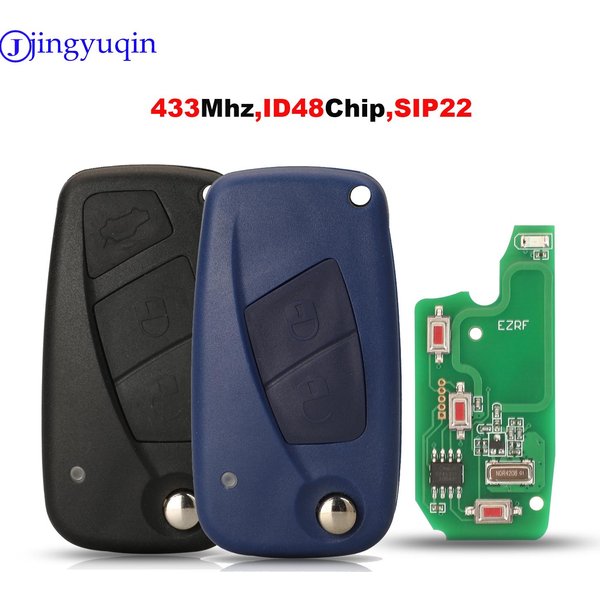 Jingyuqin-Clé de voiture à distance 433Mhz avec puce ID48 pour Bravo taxable (2007 - 09/05/2008) Linea Stilo (2001 - 2007)