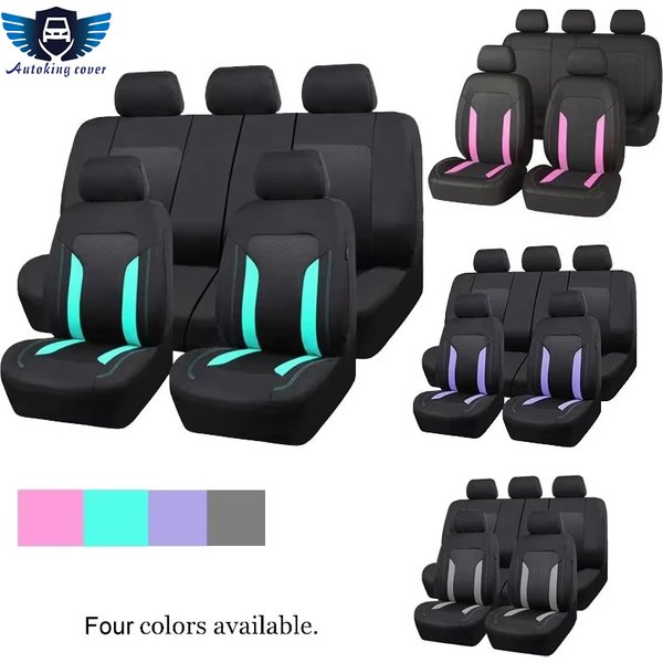 Ensemble de housses de siège de voiture universelles en maille, accessoires intérieurs de voiture, unisexe, compatible avec la plupart des voitures, SUV, fourgonnettes, avec fermeture éclair,