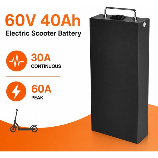 60V 30Ah Li-Ionen-Akkupack für Elektroroller und Motorräder, Wasserdichter 18650 Lithium-Ersatzakku mit Hoher Kapazität
