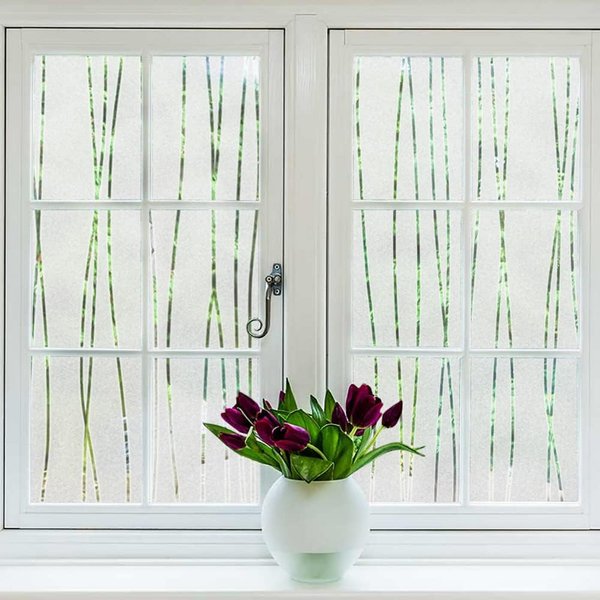 Fenster-Sichtschutzfolie, Milchglas-Fensterfolie, Aufkleber, dekorative Abdeckungen, nicht klebend, Wärme-Anti-UV, für Zuhause, Büro, Wohnzimmer