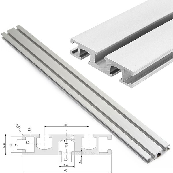 Aluminium-Profilzaun, Typ 60, Gehrungsschiene, T-Schiene, Backer, Schiebeklammern, T-Nut für Tischkreissäge, DIY-Holzbearbeitungswerkbank