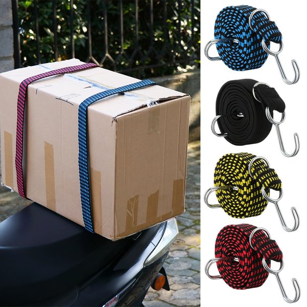 New Elastics Rubber Luggage Rope Cord Hooks Bikes Rope Tie Bicycle Luggage Roof Rack Strap Fixed Band Motorcycle Accessories