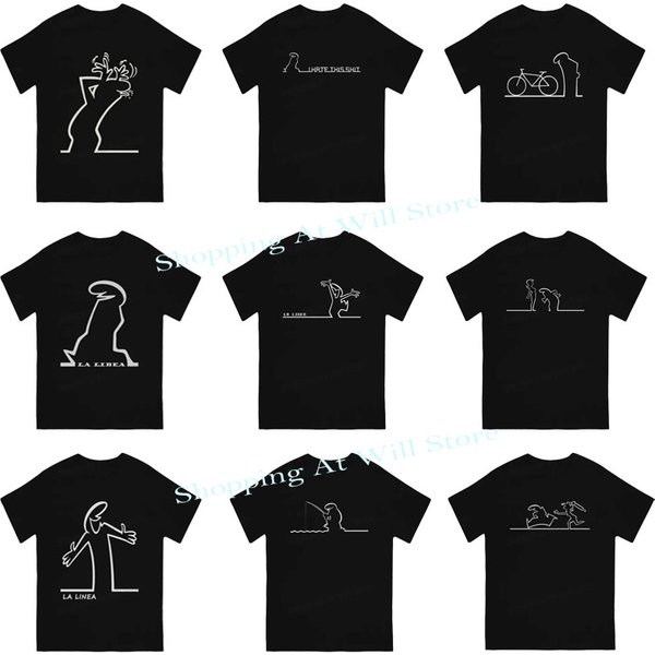 Lässige T-Shirts für Männer und Frauen La Linea The Line Osvaldo Cavandoli TV Rundhals-Kurzarm-T-Shirt Straßenkleidung S-6XL
