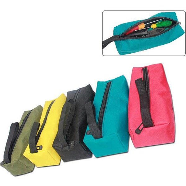 Handwerkzeugtasche, dicke Canvas-Tasche für kleine Werkzeuge, Schraubendreher, Schraubenschlüssel, Pinzette, Bohrer, Organizer, Tasche, wasserdichte Reißverschlusstasche