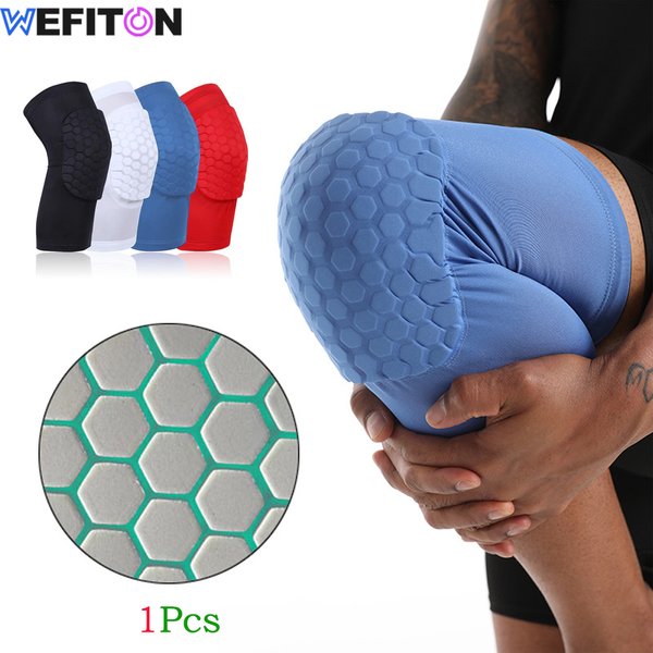 1 Stück Knieschützer Wabenförmige kurze Kniestütze für Jugendliche und Erwachsene, Basketball-Knieschutz, Kniebandage, Kompressionsmanschette für Fahrradsport