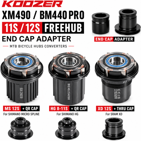 Konwertery piast rowerowych Koozer 11S 12S Freehub XM490 BM440 PRO MTB, adaptery zaślepek do rowerów górskich, 8 9 10 11 rzędów XD