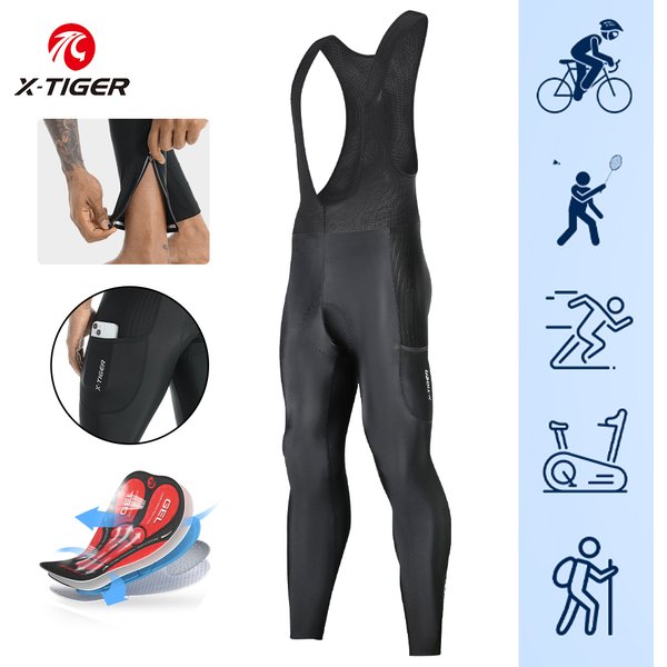 X-TIGER rajstopy rowerowe męskie spodnie rowerowe na szelkach 5D żelowe wyściełane wiosna jesień Outdoor Sports jazda górska szosowa spodnie rowerowe