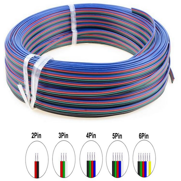 22awg 2pin 3pin 4pin 5pin 6pin Verlängerung Elektrische Draht 5050 3528 RGB RGBW RGBWW RGBCCT LED Streifen Verlängern Kabel Stecker