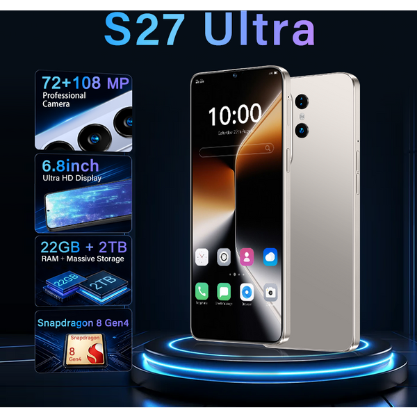 2026 NEU Hochwertiges S27 Ultra Globale Version Original HD 5G Dual-SIM Intelligentes Standby-System 8000mAh Akku