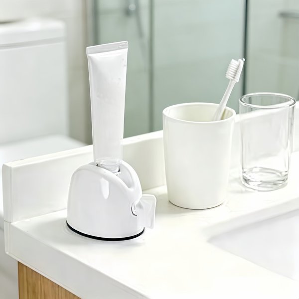 WIKHOSTAR Badezimmer-Zubehör-Set, rollende Zahnpasta-Quetscher, Tube, Zahnpastaspender, Reinigungsmittel, Squeezer, Zahnpasta-Halter