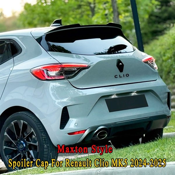 Aileron arrière style Maxton pour Renault Clio MK5 LCI 2023-2025 – Spoiler de toit de coffre arrière, becquet, aileron de tuning, kit carrosserie
