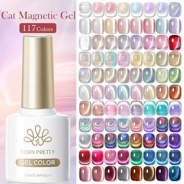 BORN PRETTY 117 couleurs chat Gel magnétique vernis à ongles 10ml couverture complète vernis Semi Permanent Super magnifique ongles manucure