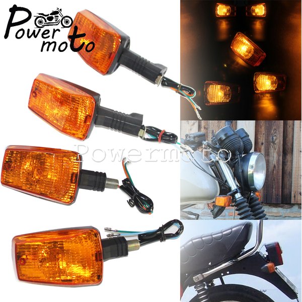 Clignotants de moto étanches, clignotants arrière ambrés, lampes en plastique E3 Emark pour MZ ETZ 251, 12V, 4 pièces, 2 pièces