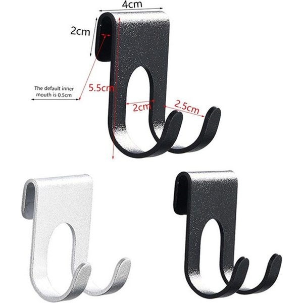 1/3 Stück Aluminium-Haken für Duschglastüren, bohrfreier Handtuchhalter, Schlüsselorganizer, Badezimmer-Rasierer-Aufbewahrungshalter