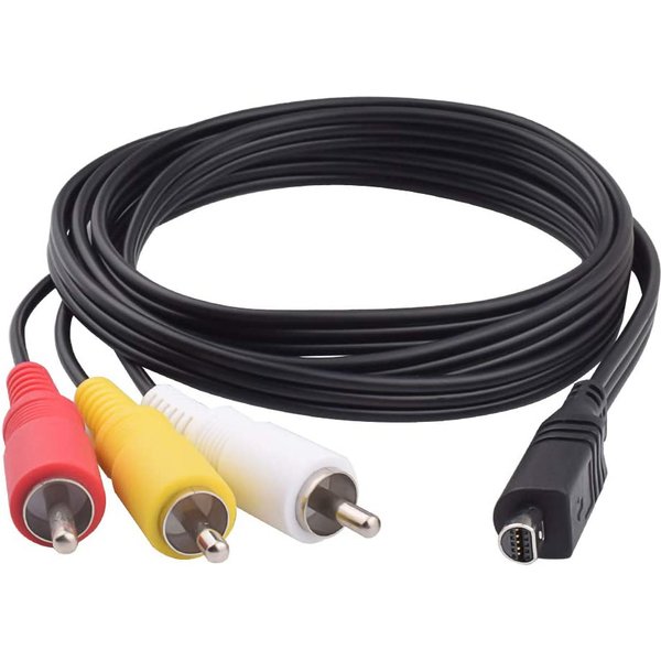Replacement VMC-15FS VMC-30FS 10Pin Audio Video Cable AV TV-Out Cord Compatible with Sony Handycam Camcorder Camera DCR-SR90/ DP