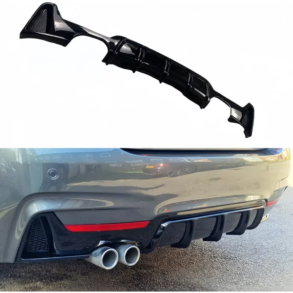 Glänzend Schwarzer Performance-Style Heckdiffusor für BMW 4er Serie F32 F36 M Sport 420i 430i 420d 430d 2014-2020 Karosserie-Tuning