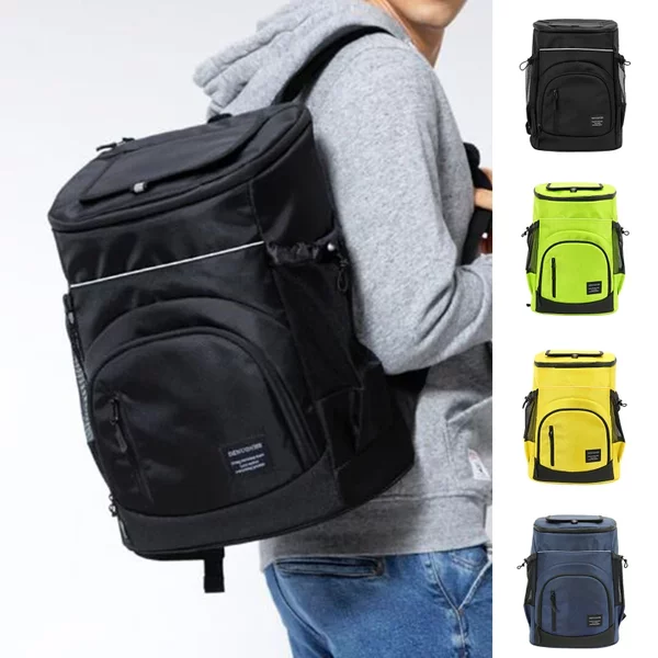 Sac à dos isotherme souple pour réfrigérateur, sac de transport thermique pour glacière, idéal pour les voyages, la plage, la bière, 30L