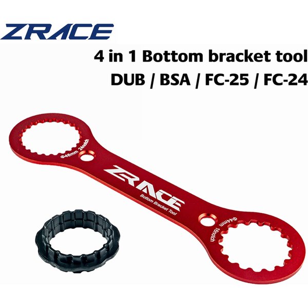 ZRACE 4-in-1-Tretlagerschlüssel-Werkzeug, kompatibel mit SRAM DUB, SHIMANO BSA / FC-25 / FC-24, CNC AL7075 DUB-BSA WERKZEUGE
