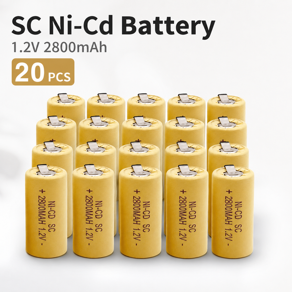 Batterie Ni-Cd Sub-C 1,2 V 2800 mAh à décharge élevée, cellule rechargeable pour outils électriques Makita Bosch DeWalt, pièces de rechange pour visseuses