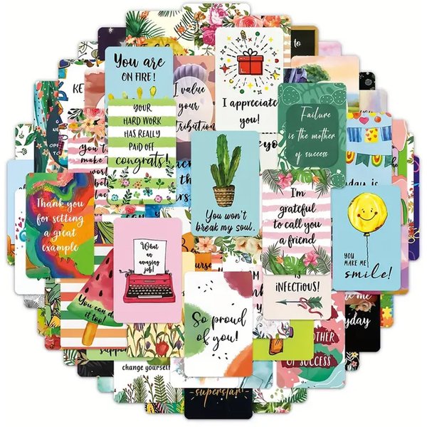 72 pièces cartes d'affirmation positive cartes d'inspiration et d'encouragement pour femmes hommes cartes d'affirmations quotidiennes