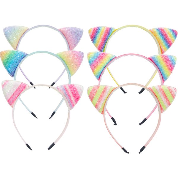 1PC Katze Ohr Stirnbänder Mädchen Party Haarbänder Nette Glitter Katze Ohr Haarband Mode Kinder Haar Zubehör