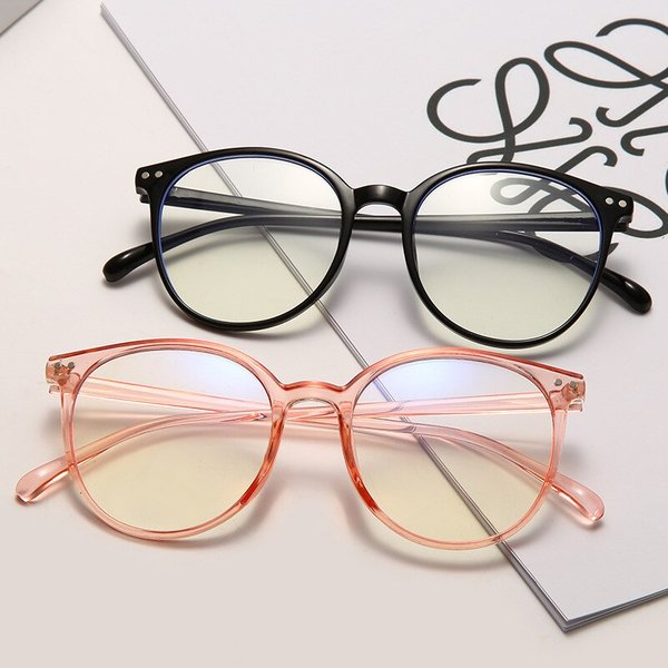 Hommes Et Femmes Rétro Rond Anti Lumière Bleue Lunettes D'ordinateur Lecture Et Jouer À Des Jeux Protection Des Yeux 2023