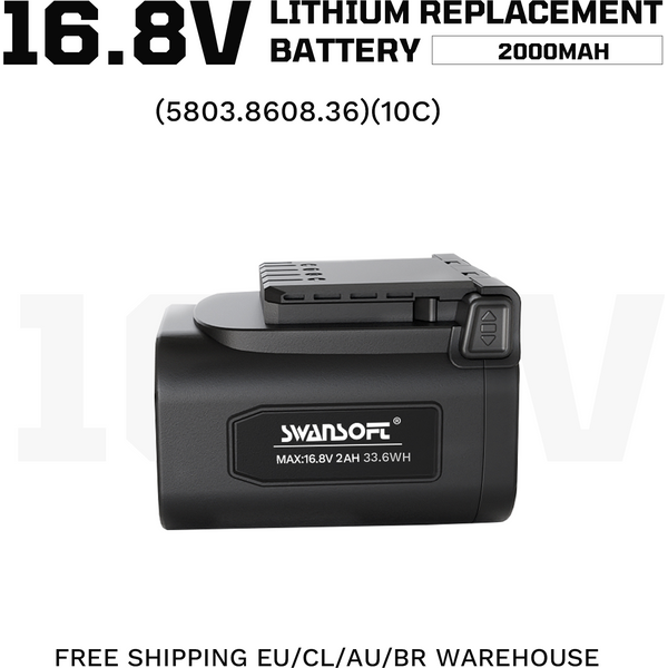 Swansoft 16,8V 2AH4AH Akku, passend für Modelle 5803, 8608, PRU30, PRU36, CS-1, B12