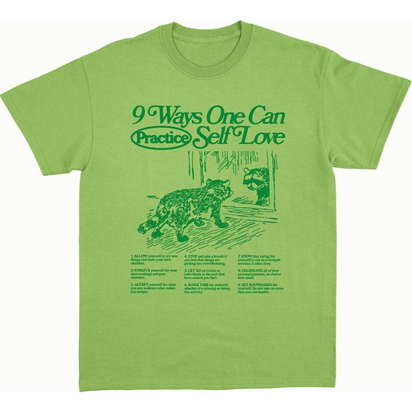 6091 9 voies auto amour drôle motivation T-Shirt ample à manches courtes dessin animé mignon Animal T-Shirt Y2k Streetwear haut esthétique