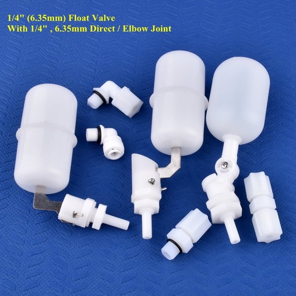 Vanne à flotteur à bille DN8wk 6.35mm, tige de 1/4 pouces, Mini vanne à flotteur de qualité alimentaire, réservoir d'aquarium, contrôleur de niveau de liquide, refroidisseur d'eau, robinet à bille