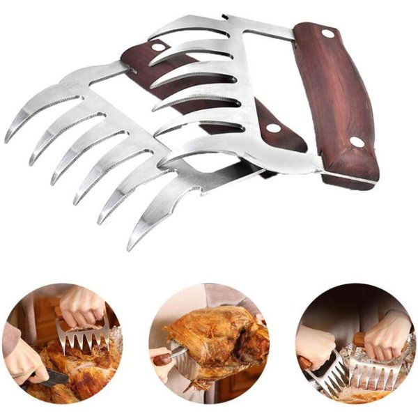 1pc Bear Claws Barbecue Fork Pull Shred Pork Shredde Manual Meat Clamp Roasting Fork Kitchen Tool Bbq Accessories Free Shipping