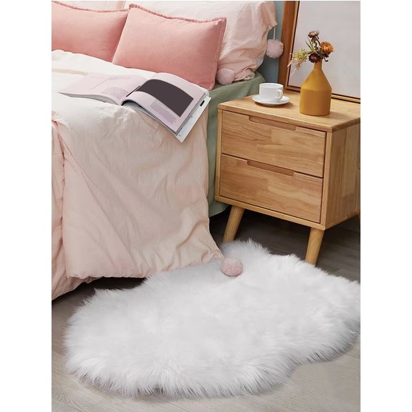 Tapis en peluche profilé pour décoration de salon et de chambre à coucher, tapis de sol épais et moelleux