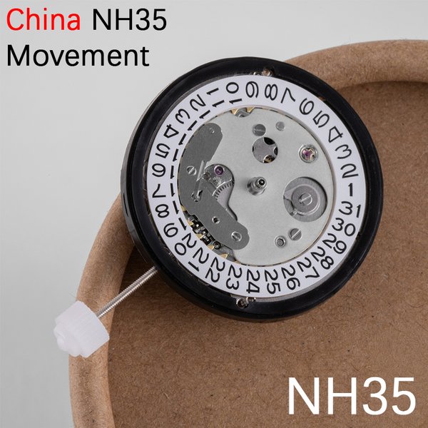 Le mouvement chinois NH35 peut remplacer le mouvement japonais NH35, date à 3 heures, calendrier, haute précision, automatique, mécanique, NH35A