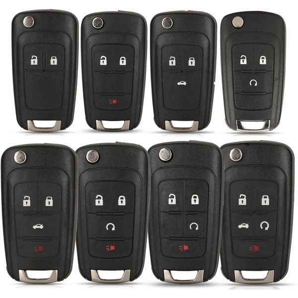 Jingyuqin 2/3/4/5 Buttons Flip Replacement Remote Car Key Shell Case For Chevrolet Cruze Epica Lova Camaro Impala Fit Opel Buick