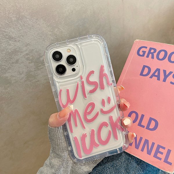Wish Me Luck Silikonhülle für iPhone 11 15 12 13 14 Pro Max XR 15promax 14promax 13promax Transparente weiche Handyhülle