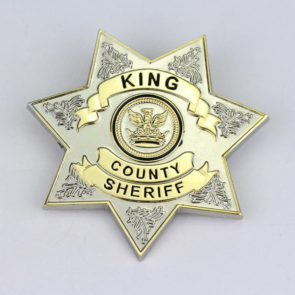 Film chaud The Walking Dead uniforme Star King comté shérif lettre Badge Gaes Cosplay broche chemise broche bijoux livraison directe